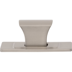 Atlas Homewares Zander Brushed Nickel Rectangle Cabinet Knob, 1-1/4" Length x 3/4" Width x 1" Projection