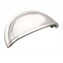 Cup Pulls 3 Inch Center to Center Polished Chrome Cabinet Cup Pull