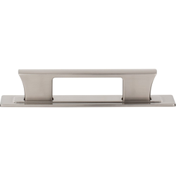 Atlas Homewares Zander 3-3/4" Center to Center Brushed Nickel Cabinet Pull, 4-3/4" Length x 1/2" Width x 1-1/8" Projection
