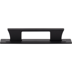 Atlas Homewares Zander 3-3/4" Center to Center Matte Black Cabinet Pull, 4-3/4" Length x 1/2" Width x 1-1/8" Projection