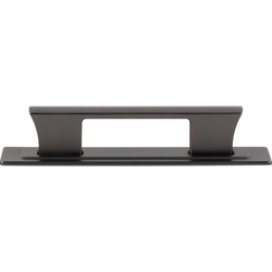 Atlas Homewares Zander 3-3/4" Center to Center Slate Cabinet Pull, 4-3/4" Length x 1/2" Width x 1-1/8" Projection