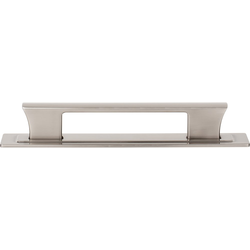 Atlas Homewares Zander 5-1/16" Center to Center Brushed Nickel Cabinet Pull, 6" Length x 1/2" Width x 1-1/8" Projection