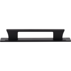 Atlas Homewares Zander 5-1/16" Center to Center Matte Black Cabinet Pull, 6" Length x 1/2" Width x 1-1/8" Projection