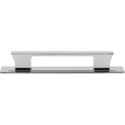 Atlas Homewares Zander 5-1/16" Center to Center Polished Chrome Cabinet Pull, 6" Length x 1/2" Width x 1-1/8" Projection