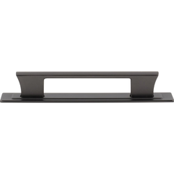Atlas Homewares Zander 5-1/16" Center to Center Slate Cabinet Pull, 6" Length x 1/2" Width x 1-1/8" Projection