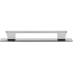 Atlas Homewares Zander 6-5/16" Center to Center Polished Chrome Cabinet Pull, 7-1/4" Length x 1/2" Width x 1-1/8" Projection