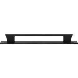 Atlas Homewares Zander 7-9/16" Center to Center Matte Black Cabinet Pull, 8-1/2" Length x 1/2" Width x 1-1/8" Projection