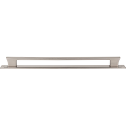Atlas Homewares Zander 12" Center to Center Brushed Nickel Cabinet Pull, 13" Length x 1/2" Width x 1-1/8" Projection