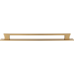 Atlas Homewares Zander 12" Center to Center Warm Brass Cabinet Pull, 13" Length x 1/2" Width x 1-1/8" Projection