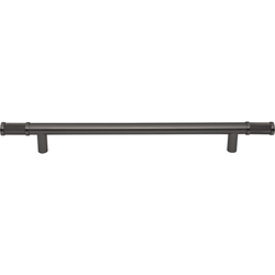 Top Knobs Burnham 12" Center to Center Ash Gray Appliance Pull, 17" Length x 7/8" Width x 2" Projection