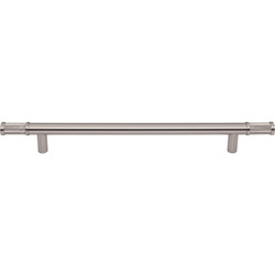 Top Knobs Burnham 12" Center to Center Brushed Satin Nickel Appliance Pull, 17" Length x 7/8" Width x 2" Projection