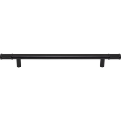 Top Knobs Burnham 12" Center to Center Flat Black Appliance Pull, 17" Length x 7/8" Width x 2" Projection