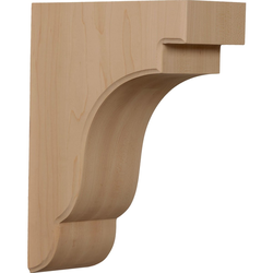Bedford 3.5"W x 8.5"D x 11"H Countertop Bracket, Alder