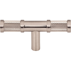 Top Knobs Burnham Brushed Satin Nickel T-Shape Cabinet Knob, 3" Length x 9/16" Width x 1-7/16" Projection