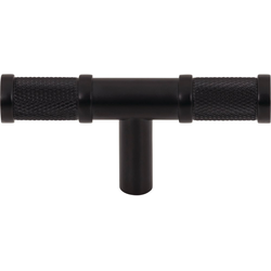 Top Knobs Burnham Flat Black T-Shape Cabinet Knob, 3" Length x 9/16" Width x 1-7/16" Projection