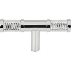 Top Knobs Burnham Polished Chrome T-Shape Cabinet Knob, 3" Length x 9/16" Width x 1-7/16" Projection