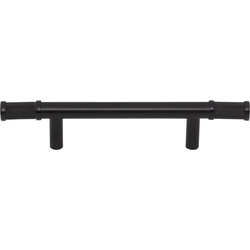 Top Knobs Burnham 3-3/4" Center to Center Flat Black Cabinet Pull, 6-7/8" Length x 9/16" Width x 1-7/16" Projection