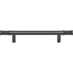 Top Knobs Burnham 5-1/16" Center to Center Ash Gray Cabinet Pull, 8-1/16" Length x 9/16" Width x 1-7/16" Projection
