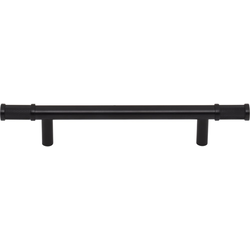 Top Knobs Burnham 5-1/16" Center to Center Flat Black Cabinet Pull, 8-1/16" Length x 9/16" Width x 1-7/16" Projection