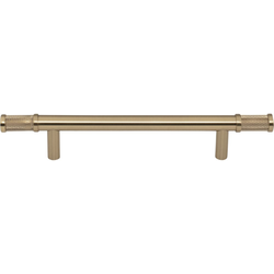 Top Knobs Burnham 5-1/16" Center to Center Honey Bronze Cabinet Pull, 8-1/16" Length x 9/16" Width x 1-7/16" Projection