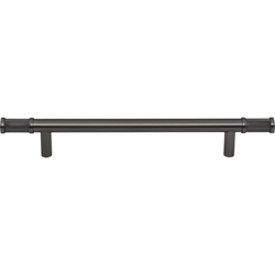 Top Knobs Burnham 6-5/16" Center to Center Ash Gray Cabinet Pull, 9-1/4" Length x 9/16" Width x 1-7/16" Projection