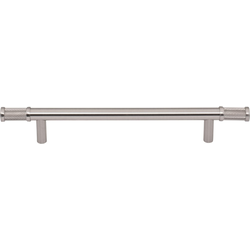 Top Knobs Burnham 6-5/16" Center to Center Brushed Satin Nickel Cabinet Pull, 9-1/4" Length x 9/16" Width x 1-7/16" Projection