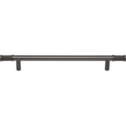 Top Knobs Burnham 7-9/16" Center to Center Ash Gray Cabinet Pull, 10-3/8" Length x 9/16" Width x 1-7/16" Projection