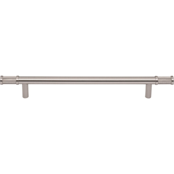 Top Knobs Burnham 7-9/16" Center to Center Brushed Satin Nickel Cabinet Pull, 10-3/8" Length x 9/16" Width x 1-7/16" Projection