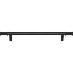 Top Knobs Burnham 7-9/16" Center to Center Flat Black Cabinet Pull, 10-3/8" Length x 9/16" Width x 1-7/16" Projection