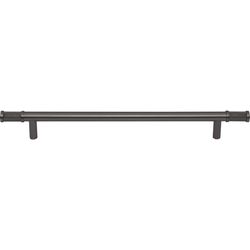 Top Knobs Burnham 8-13/16" Center to Center Ash Gray Cabinet Pull, 11-7/8" Length x 9/16" Width x 1-7/16" Projection
