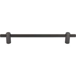 Top Knobs Dempsey 12" Center to Center Ash Gray Appliance Pull, 15-1/4" Length x 5/8" Width x 2-1/4" Projection
