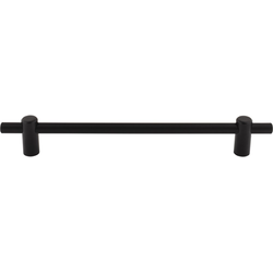 Top Knobs Dempsey 12" Center to Center Flat Black Appliance Pull, 15-1/4" Length x 5/8" Width x 2-1/4" Projection