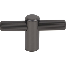 Top Knobs Dempsey Ash Gray T-Shape Cabinet Knob, 2-1/2" Length x 9/16" Width x 1-7/16" Projection
