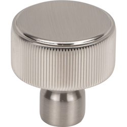 Top Knobs Dempsey Brushed Satin Nickel Round Cabinet Knob, 1-1/4" Diameter x 1-1/4" Projection