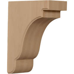 Bedford 3.5"W x 7.25"D x 9.5"H Countertop Bracket, Red Oak