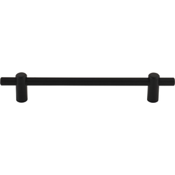Top Knobs Dempsey 6-5/16" Center to Center Flat Black Cabinet Pull, 8-5/16" Length x 3/8" Width x 1-3/8" Projection