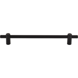 Top Knobs Dempsey 7-9/16" Center to Center Flat Black Cabinet Pull, 9-9/16" Length x 3/8" Width x 1-3/8" Projection