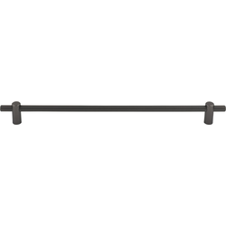 Top Knobs Dempsey 12" Center to Center Ash Gray Cabinet Pull, 14" Length x 3/8" Width x 1-3/8" Projection
