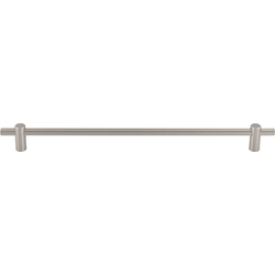 Top Knobs Dempsey 12" Center to Center Brushed Satin Nickel Cabinet Pull, 14" Length x 3/8" Width x 1-3/8" Projection