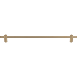 Top Knobs Dempsey 12" Center to Center Honey Bronze Cabinet Pull, 14" Length x 3/8" Width x 1-3/8" Projection
