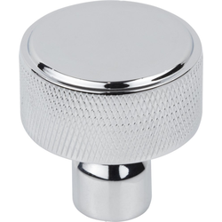 Top Knobs Garrison Polished Chrome Round Cabinet Knob, 1-1/4" Diameter x 1-1/4" Projection