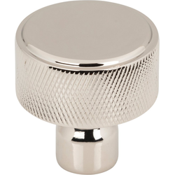 Top Knobs Garrison Polished Nickel Round Cabinet Knob, 1-1/4" Diameter x 1-1/4" Projection