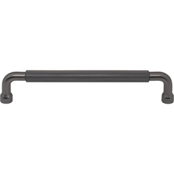 Top Knobs Garrison 6-5/16" Center to Center Ash Gray Cabinet Pull, 6-7/8" Length x 1/2" Width x 1-5/16" Projection