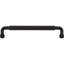 Top Knobs Garrison 6-5/16" Center to Center Flat Black Cabinet Pull, 6-7/8" Length x 1/2" Width x 1-5/16" Projection