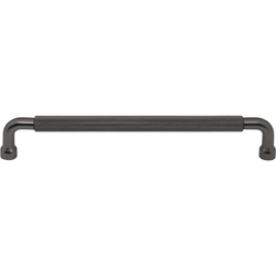 Top Knobs Garrison 7-9/16" Center to Center Ash Gray Cabinet Pull, 8-1/8" Length x 1/2" Width x 1-5/16" Projection