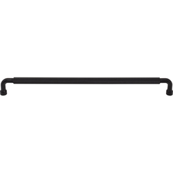 Top Knobs Garrison 12" Center to Center Flat Black Cabinet Pull, 12-1/2" Length x 1/2" Width x 1-5/16" Projection