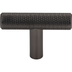 Top Knobs Prestwick Ash Gray T-Shape Cabinet Knob, 2" Length x 1/2" Width x 1-3/8" Projection