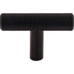 Top Knobs Prestwick Flat Black T-Shape Cabinet Knob, 2" Length x 1/2" Width x 1-3/8" Projection