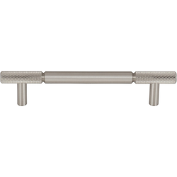 Top Knobs Prestwick 5-1/16" Center to Center Brushed Satin Nickel Cabinet Pull, 6-5/8" Length x 1/2" Width x 1-3/8" Projection