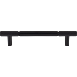 Top Knobs Prestwick 5-1/16" Center to Center Flat Black Cabinet Pull, 6-5/8" Length x 1/2" Width x 1-3/8" Projection
